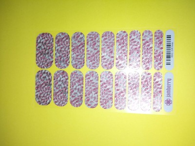 Jamberry Nail Wrap - Drift Away - Full Sheet - Retired sparkly silver pink 