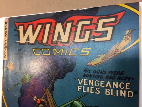 Wings #118 (1952) VG+ OW Fiction House War Comic