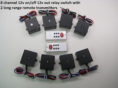 12v remote control 15A 8 channels 315mhz relay switch with 2 wireless remote