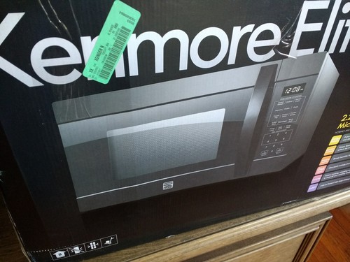 Kenmore 2.2 cu. ft. Countertop Microwave Oven Inverter Black 79399- small Dent