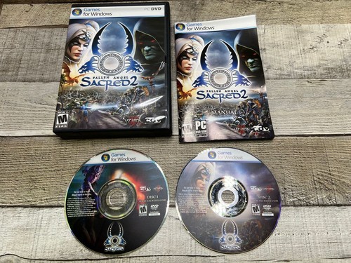 Sacred 2: Fallen Angel (Windows PC, DVD) Action RPG 2 DISC'S