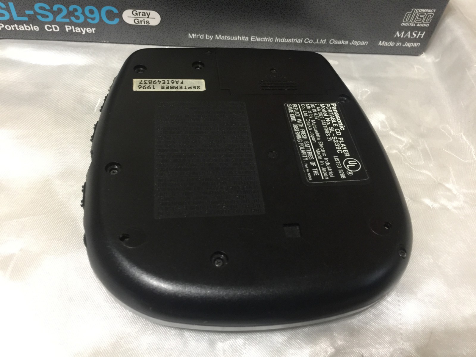 Vintage Panasonic SL-SL239C Portable CD Player w/ Original Box - Tested!