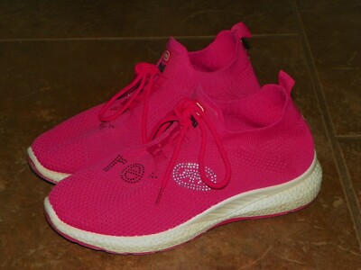 Women's Red Rhino Bright Neon Pink ECKO Mesh SNEAKERS Size 7 7 1/2 Fuchsia