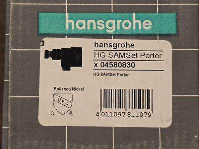hansgrohe 04580830 Pipe Mount Shower Arm Holder in Polished Nickel
