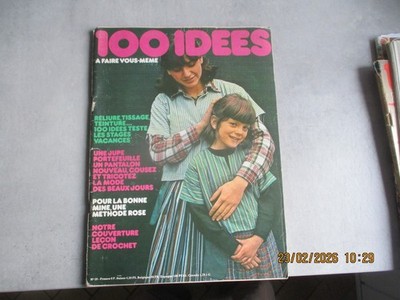 Magazine mode fashion 100 IDEES  N 29 MARS 1976 PATRON
