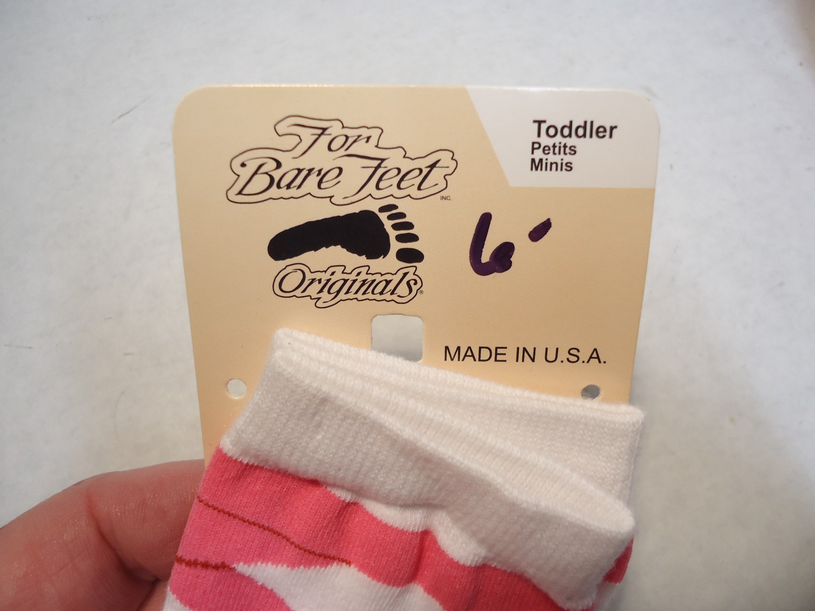 5 pair For Bare Feet Ballet Slipper Pattern Socks Toddler Size New w Tag NWT NR