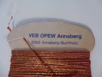 DDR VEB OPEW Annaberg Dekofaden Goldfaden Glitzerfaden Weihnachten Geschenkband