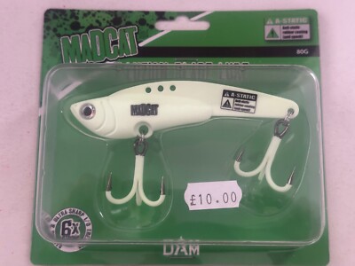 DAM MADCAT E-LUZION BLADE LURE / LUMINOUS WHITE CATFISH LURE / PIKE FISHING LURE