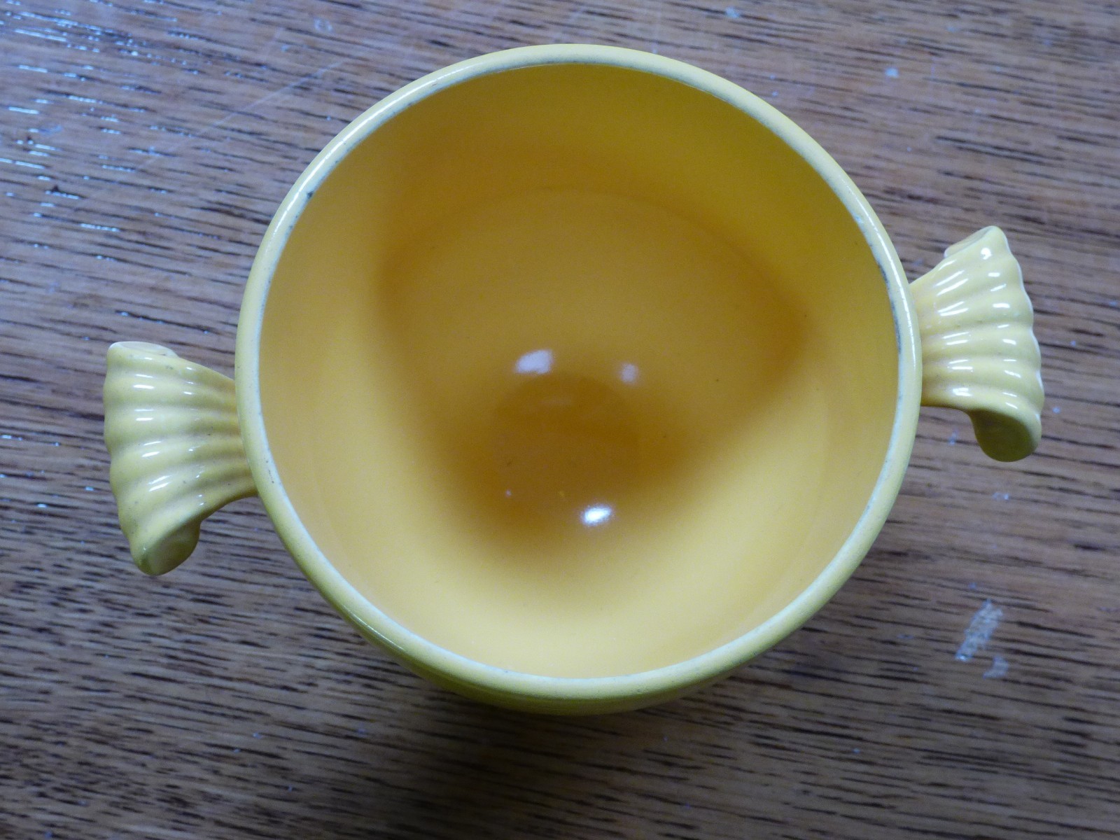 Vintage Homer Laughlin Yellow Fiesta Sugar Bowl Only - No lid