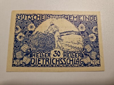 30 Heller  1920 Excellent Condition Old BANKNOTE Austria  