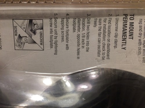 Auto Expression Clip On Oscillating Fan #83106 Brand New