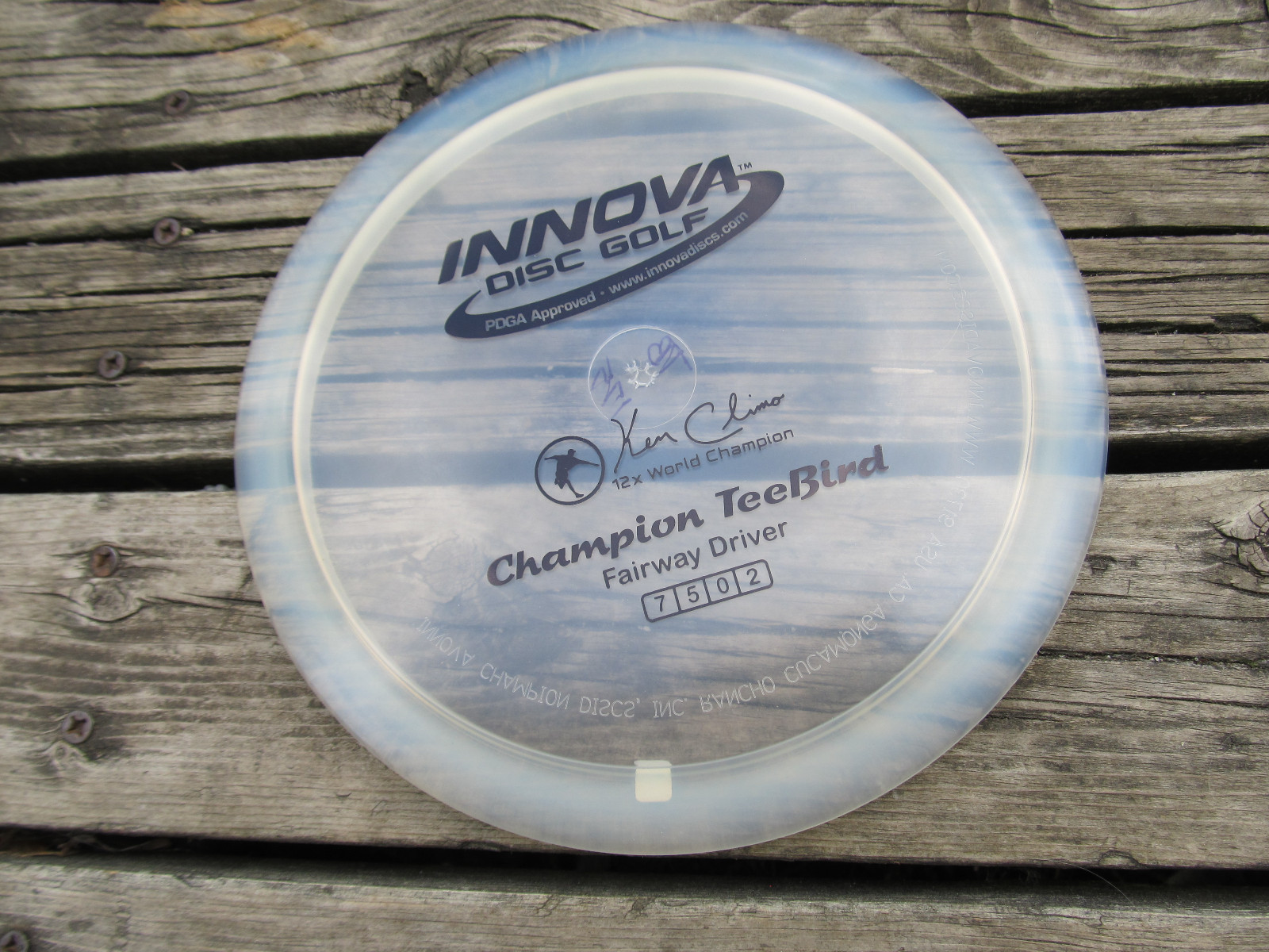 Innova Champion 2014 Clear TeeBird Ken Climo 12x World Disc Golf Fairway Driver