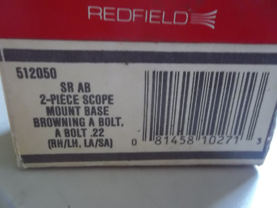 Redfield #512050 scope base Browning A Bolt .22
