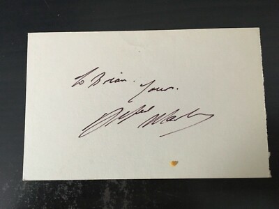 ALFRED MARKS - LATE GREAT BRITISH ACTOR - SIGNED WHITE CARD