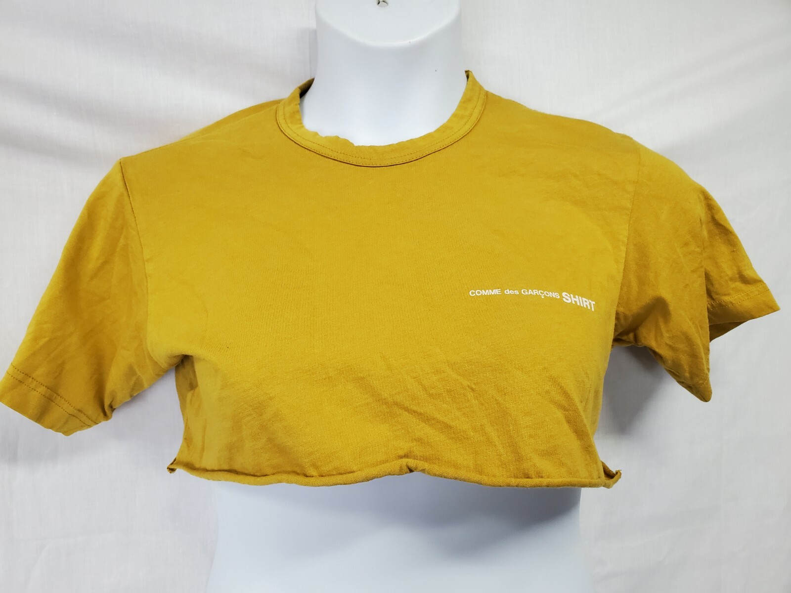 Comme Des Garcons Shirt Womens Tee Size S Yellow Cropped