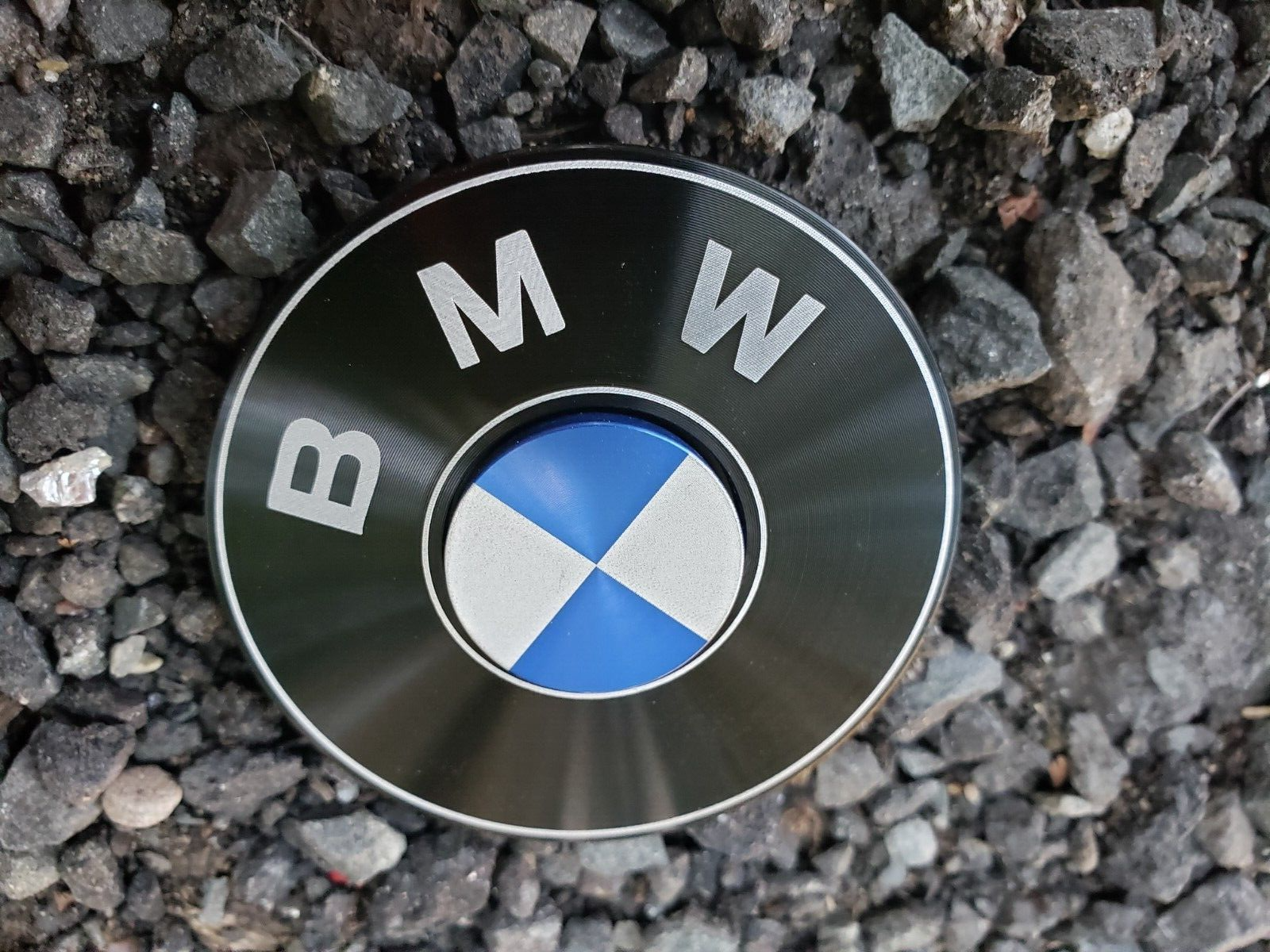 Black White Very Cool Metal Fidget Spinner Toy Boys Girls Kids Adults ADHD Focus