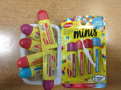 8+2 Tubes Carmex Daily Care Moisturizing Mini Lip Balm Holiday Ltd Ed.  E12C