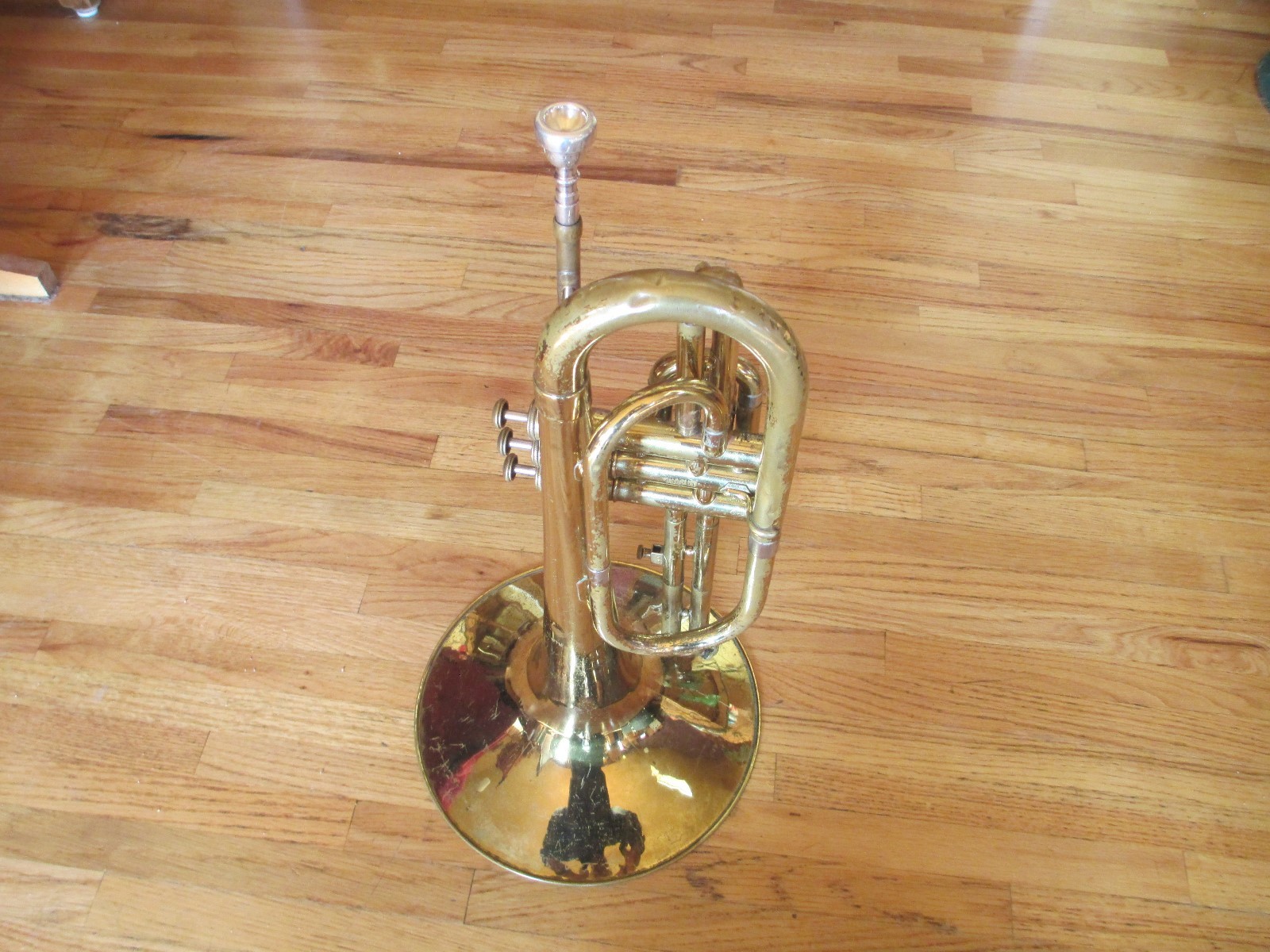 F E Olds Brass Mellophone and Case Key of F