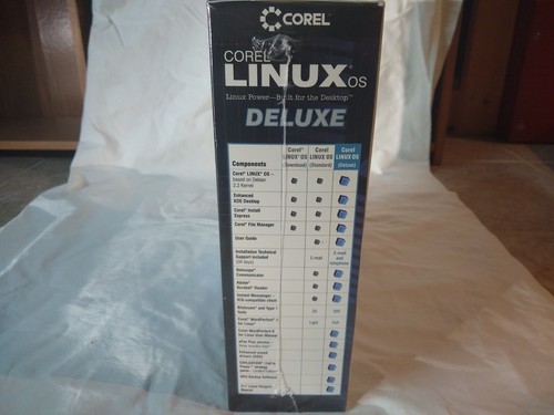 Corel Linux OS Complete In Box w/WordPerfect 8 NEW comes with Linux penguin