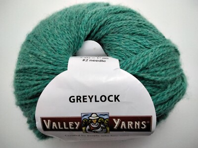 Valley Yarns GREYLOCK, 1-Ball, 50g, 300yd, 100% Cashmere, Col #12 Green,  ITALY