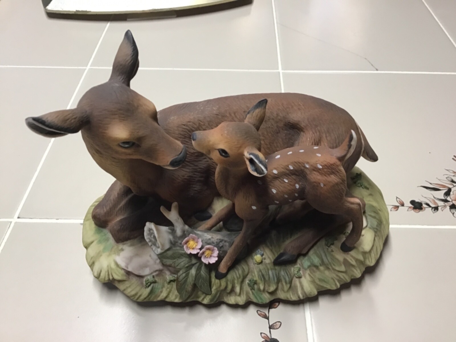 【misen2014さま】vintage figure ୨୧ ブラウンのお馬さん MASTERPIECE PORCELAIN BY HOMCO MOTHER DEER WITH HER FAWN