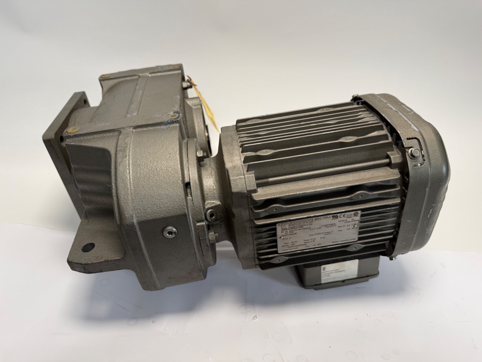Sew-Eurodrive FAZ67DRE90L4-I02 Gear Motor 43:20 Ratio 2HP Output RPM 40 1800RPM