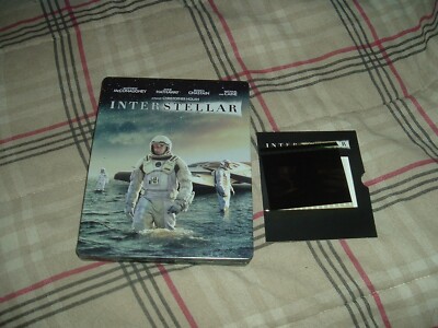 INTERSTELLAR (Blu Ray 2014) 3-Disc Set STEELBOOK w/ COLLECTIBLE IMAX FILM CELL