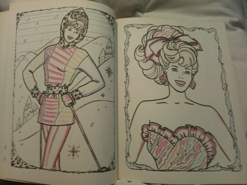 Vintage 1992 Barbie Giant Paint With Water Coloring Book by Golden New Unused