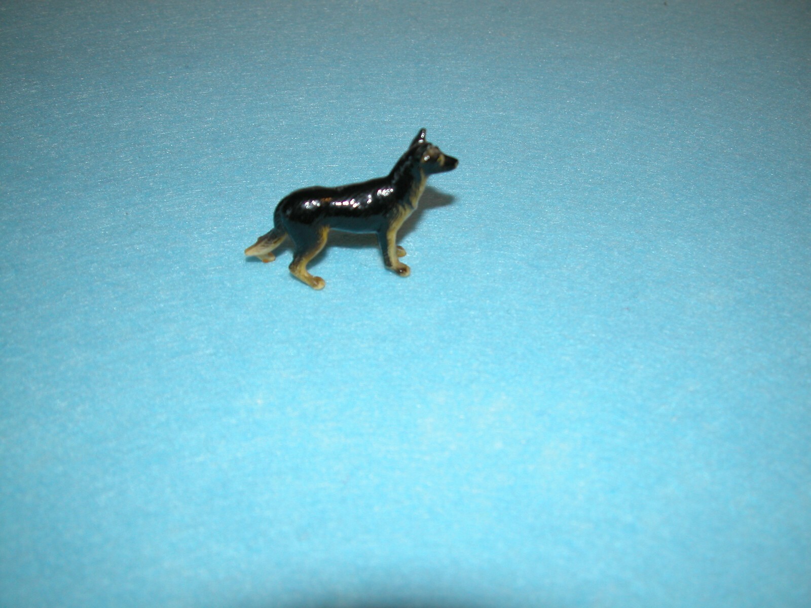 Vintage Miniature Marx Dog German Shepherd Plastic Figurine with Original Box