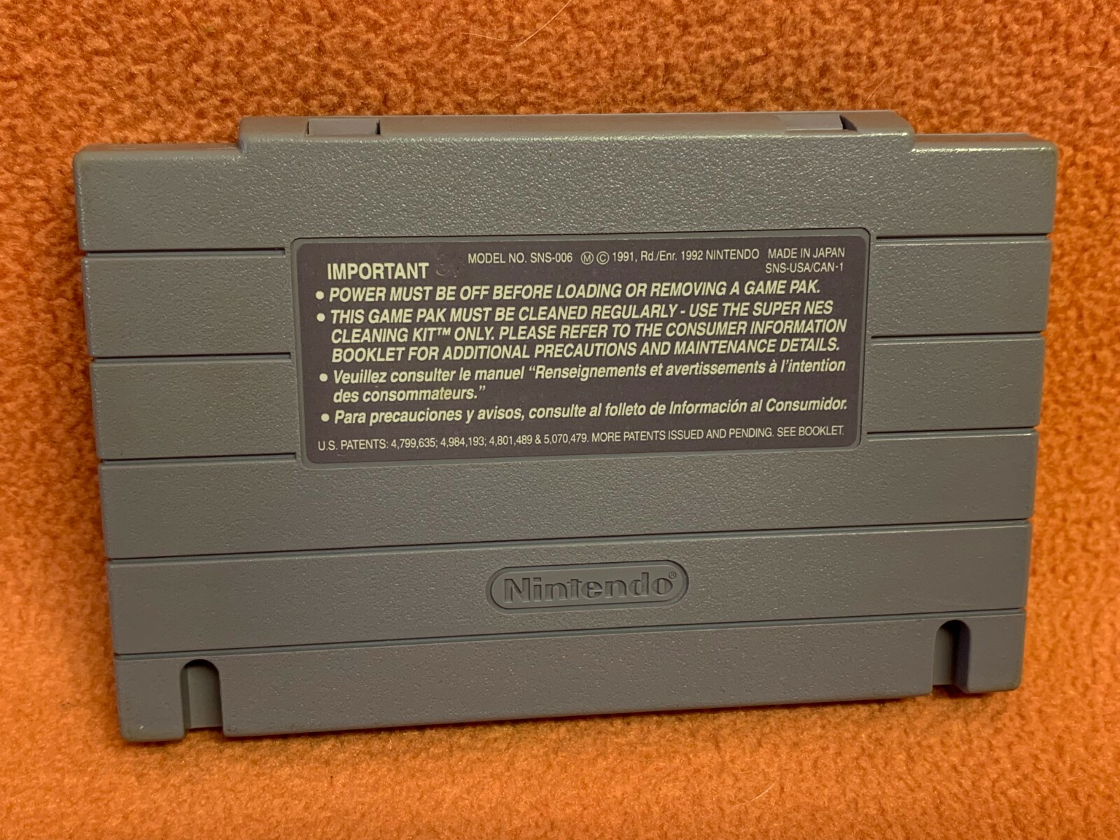 Mario Kart Racing Super Nintendo SNES Original Authentic Video Game!