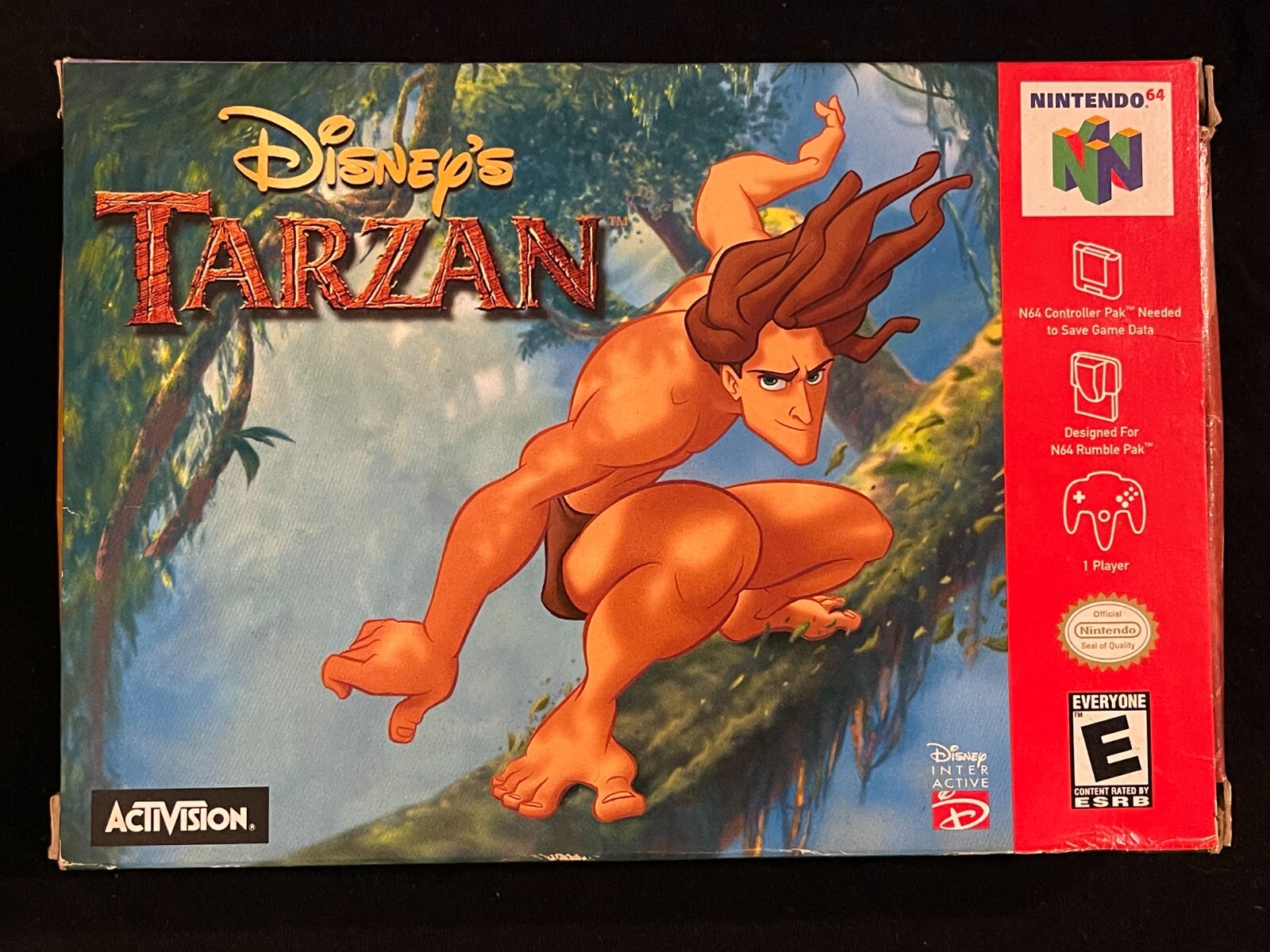 Disney's Tarzan (Nintendo 64, 2000) BOX ONLY - Authentic N64