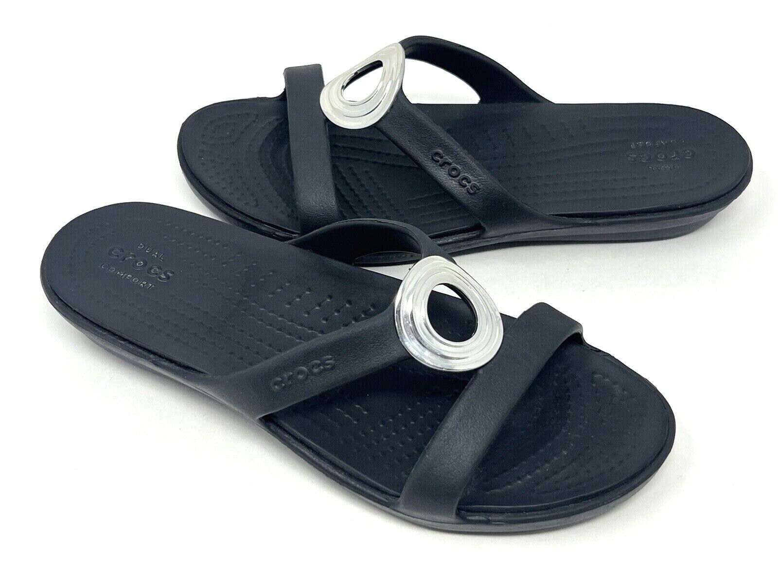 Crocs Sanrah Beveled Circle Slide Sandal Women's Size 6 Crocs Sanrah Beveled Circle Slide Sandal Women's Size 6
