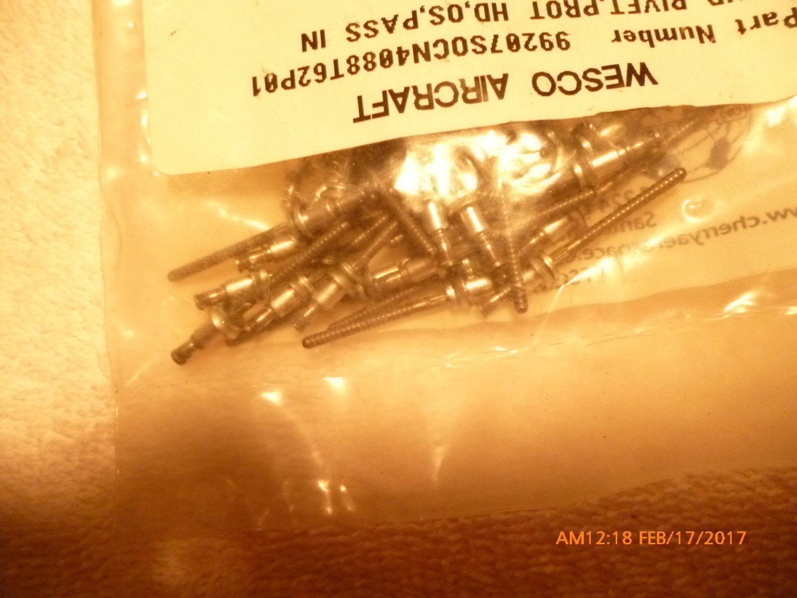100 Cherry MAX Rivets, monel, CR3853-4-1,, new, 100 per bag