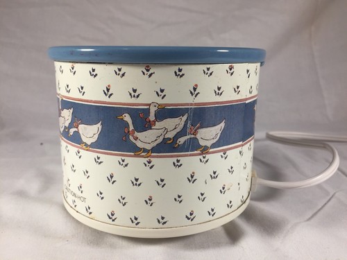 Vintage Rival Potpourri Crock Pot Country Goose Geese