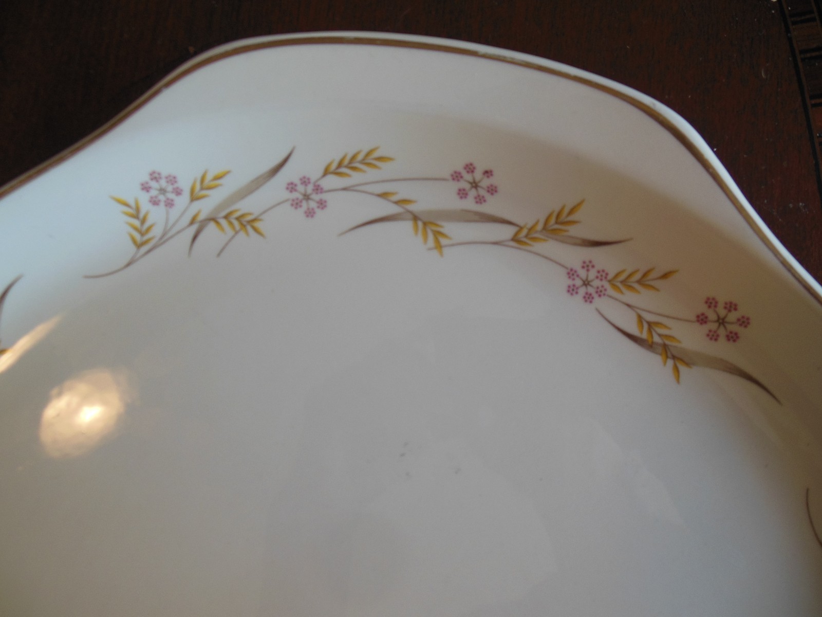Harvest by Universal Ballerina Chop Platter 24 K Gold Trim