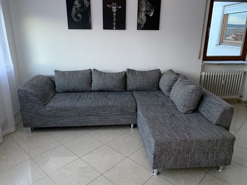 Wonzimmer Couch Grau