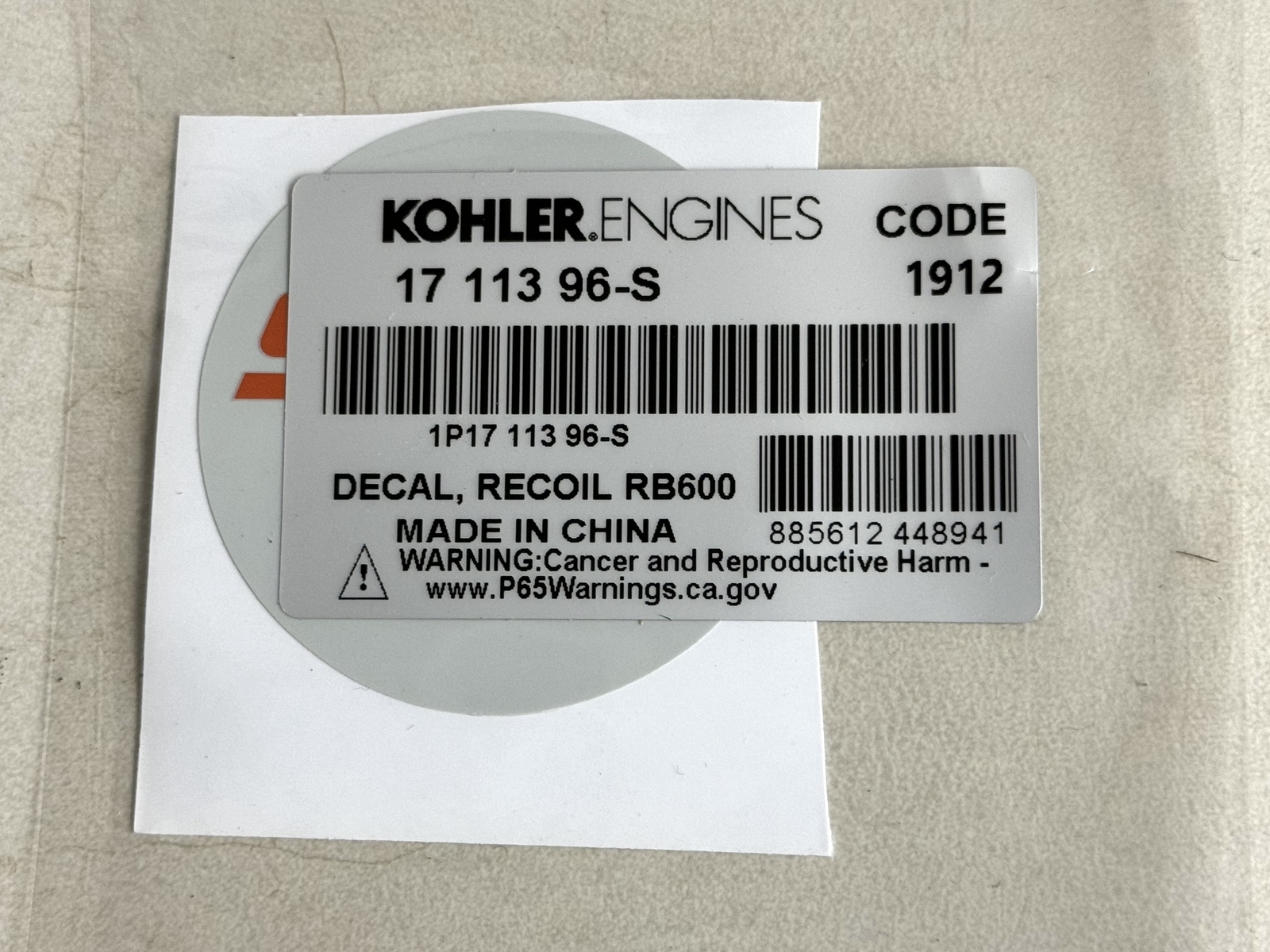STIHL OEM REWIND STARTER 4791 190 4000 A KOHLER 17 165 19-S RB600 RB 600 ASSY - Picture 4 of 4