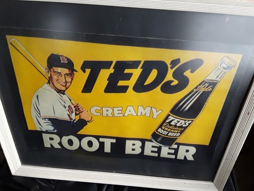 RARE !!Vintage Teds Creamy  Root Beer Poster  In Frame!!!