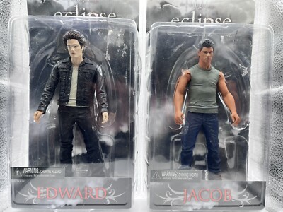 RARE NEW NECA Twilight Saga Eclipse Edward Cullen And Jacob 7inch Action Figure