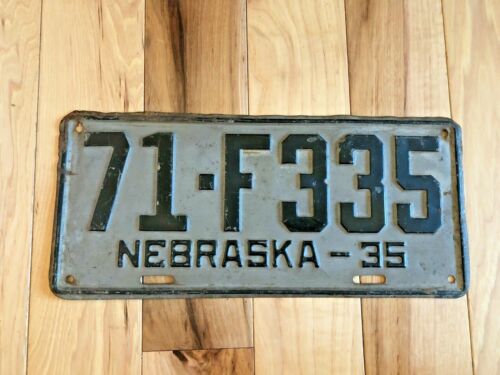 1935 Nebraska License Plate