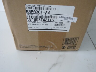 Apc BR500CI-AS Back UPS RS 500 230V-Schneider Legendary Battery Backup New