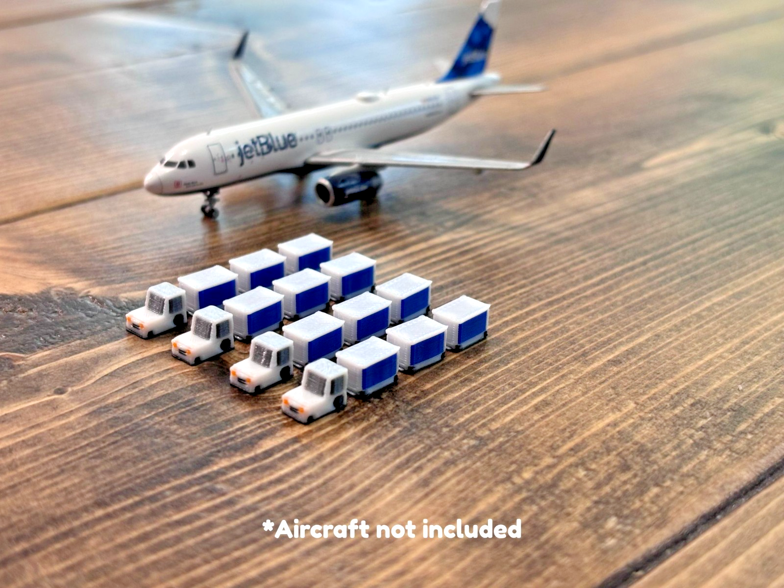 1:400 Model Airport Accessories - 16 Piece Baggage Cart
