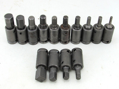 APEX 14pc Hex Bit Socket Set Allen & Square Plug Head 3/8'' Drive SZ-18A P1412