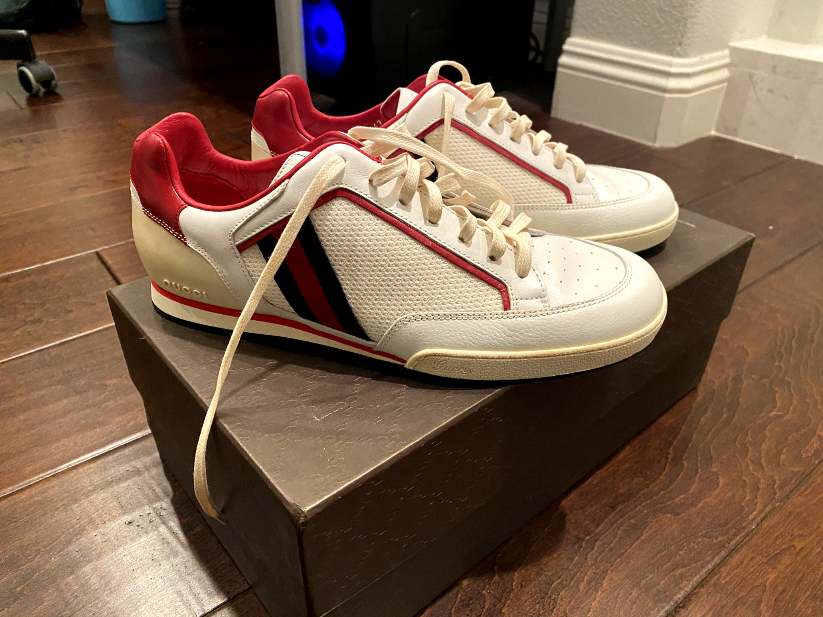Gucci Rosso Leather Sneaker 256649 APD30 9066 Size 8 M | eBay Gucci Rosso Leather Sneaker 256649 APD30 9066 Size 8 M | eBay