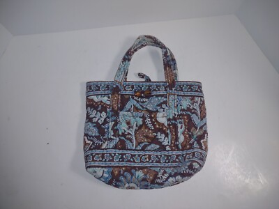 Vera Bradley Java Brown Retired Small Purse 9-in W x 7-in H x 3-in Front To Back