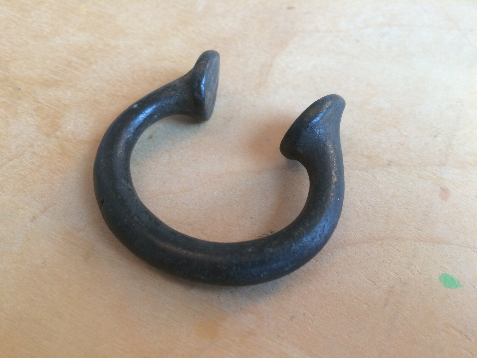 Antique 18th Century Americas Bronze Manilla African Slave Trade Bracelet Money