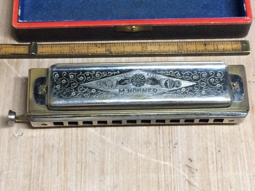Vintage Super Chromonica M. Hohner  Chromatic Harmonica With Original Box “C”