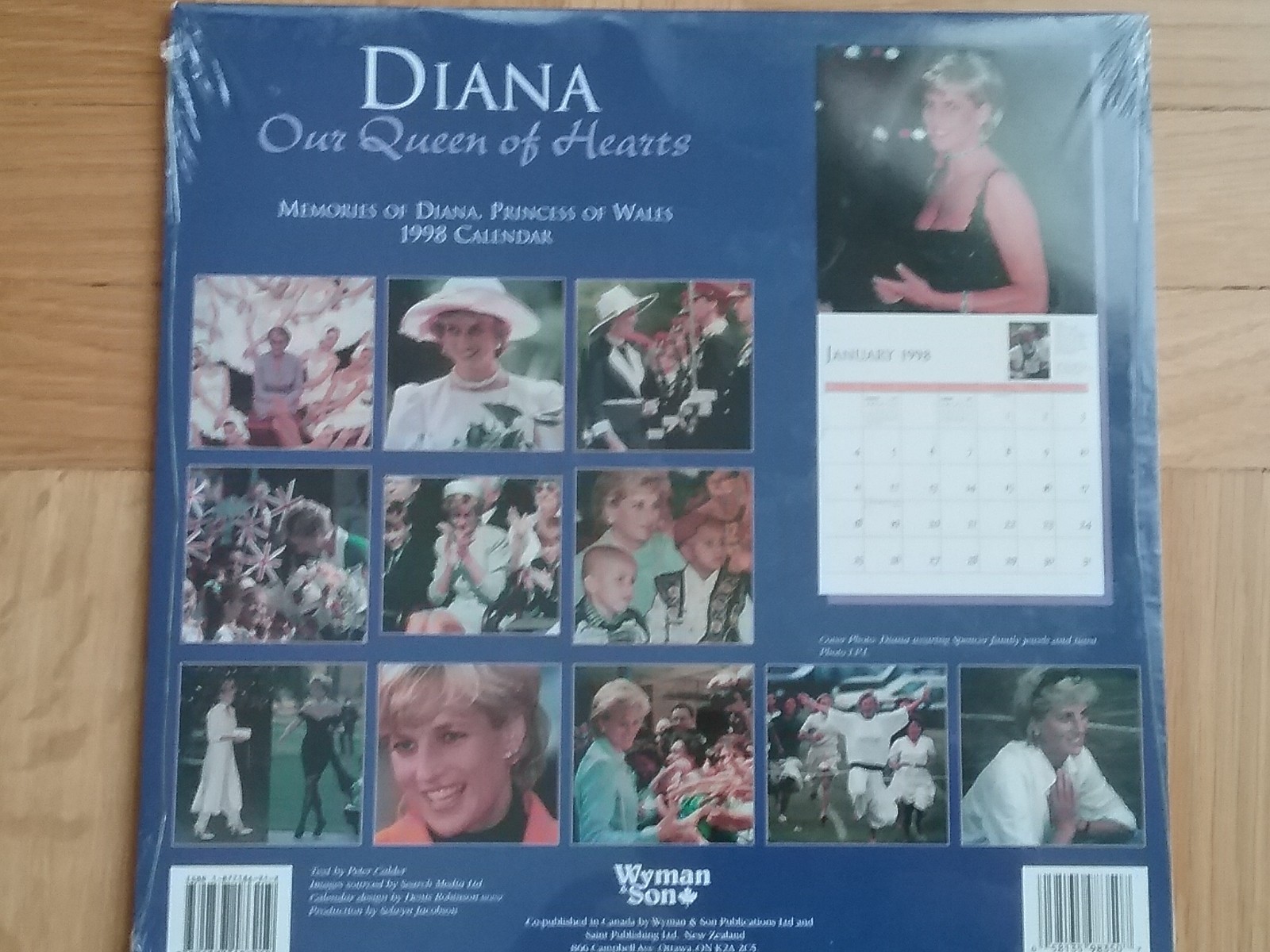 Diana - Our Queen of Hearts 1998 Calendar vintage - New sealed