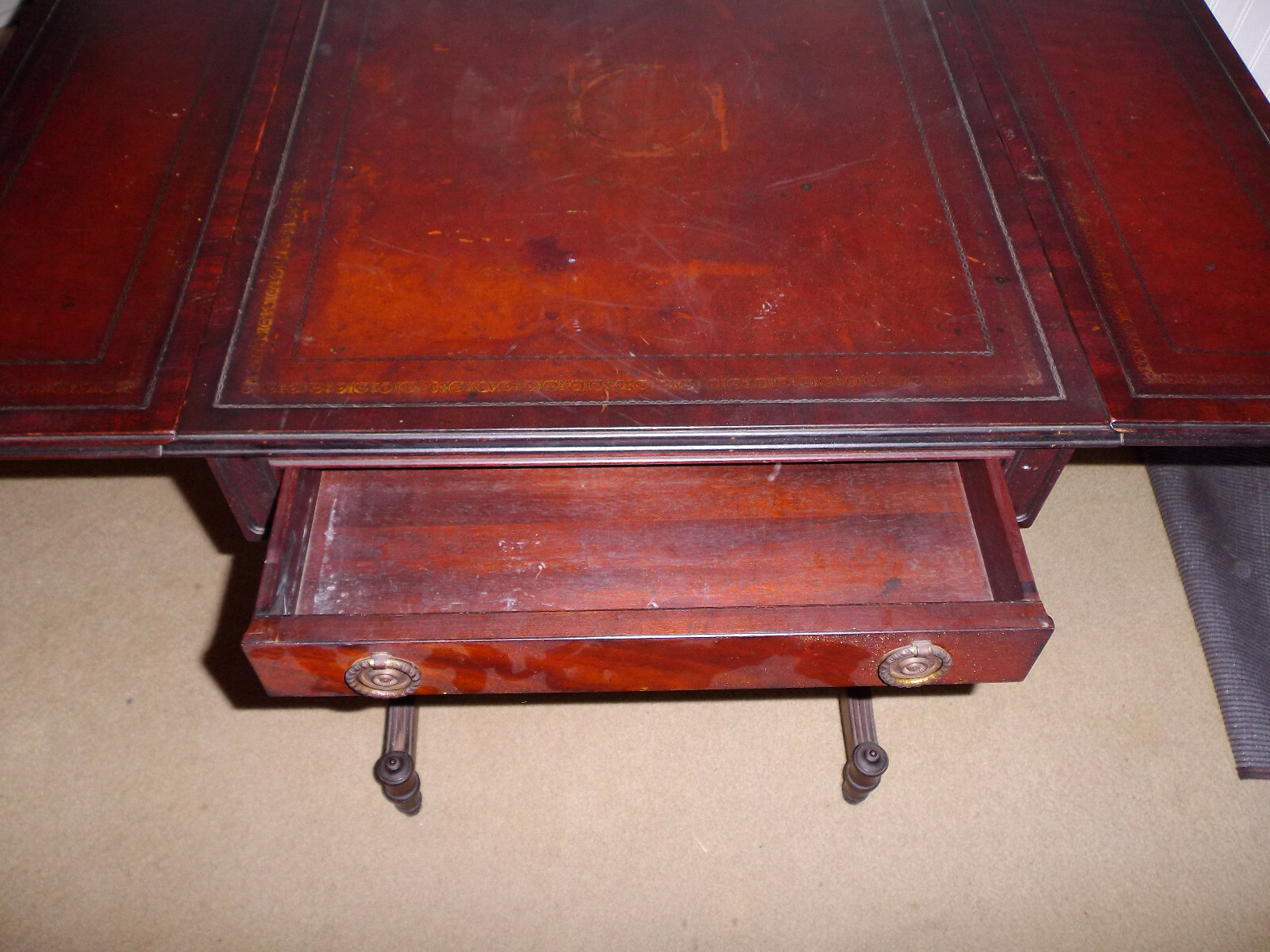 ANTIQUE duncan phyfe SIDE TABLE MAHOGANY 1940'S ? end foyer flower chippendale ?