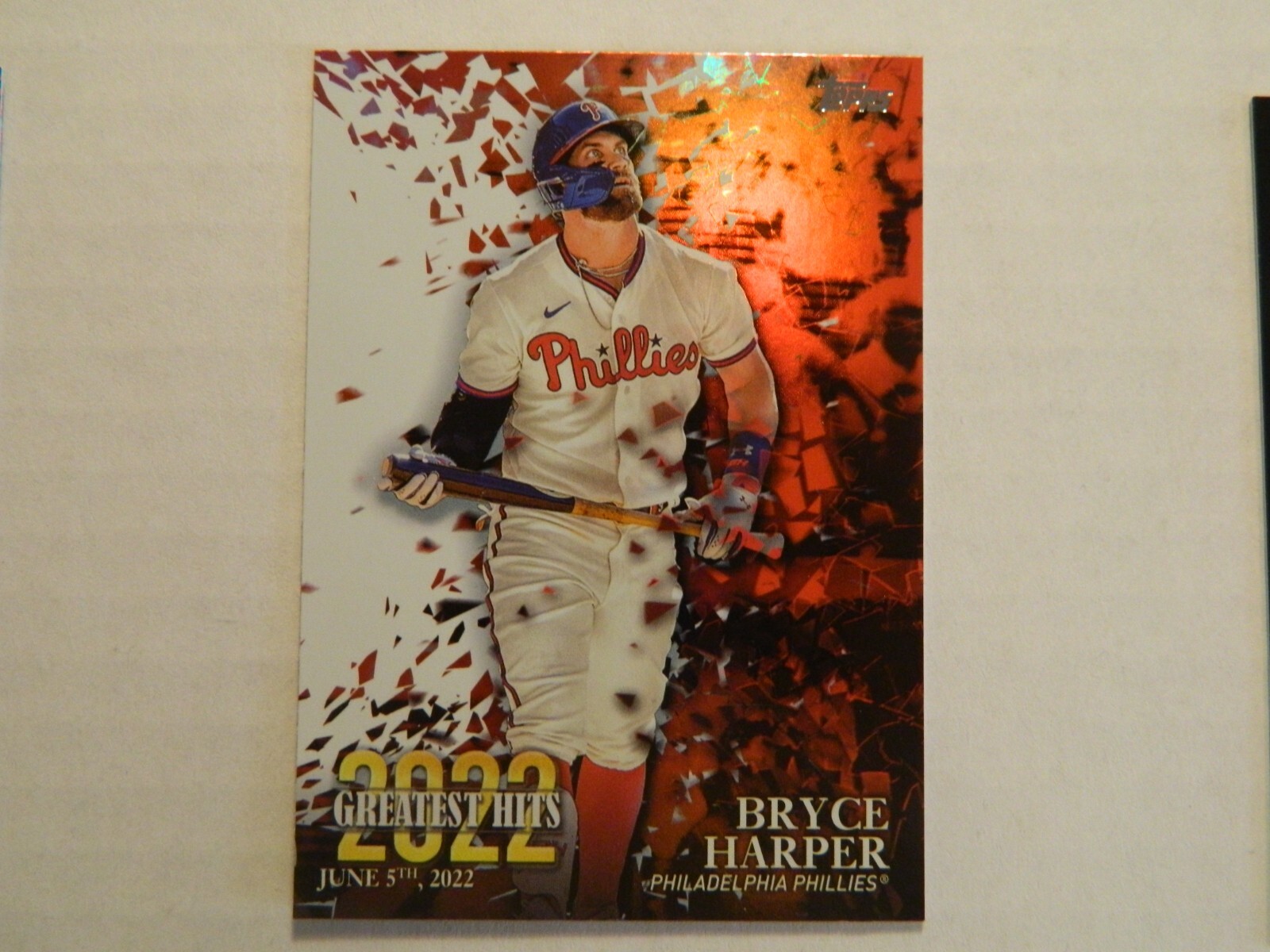 2023 Topps 2022 Greatest Hits Card of Bryce Harper 2023 Topps 2022 Greatest Hits Card of Bryce Harper